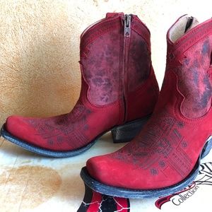 Old Gringo Atenea Red Suede Booties - Size 5.5